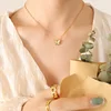 Gold necklace-40+5cm