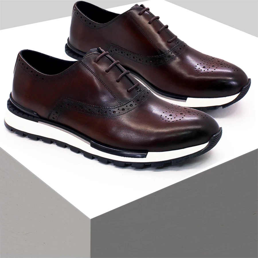 Men's Lace-up Cowhide Shoes