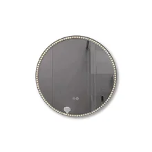 hot sale Round Wall led makeup Bathroom vanity Glod LED Backlit Mirror with touch screen