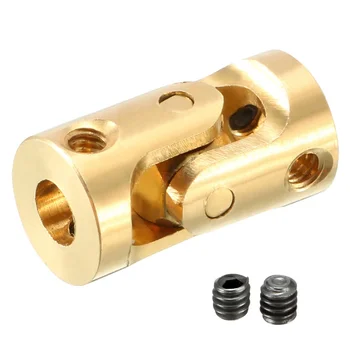 Brass turning milling service custom brass Universal Joint Coupler Shaft coupler