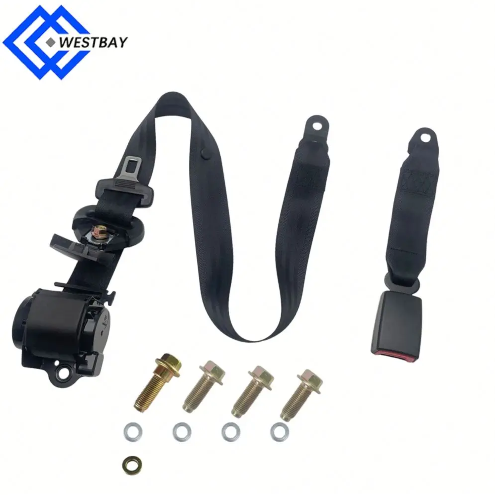 Genuine Universal Safety Belt Red Webbing Car Seat Belt New Design Retractable Seat Belt