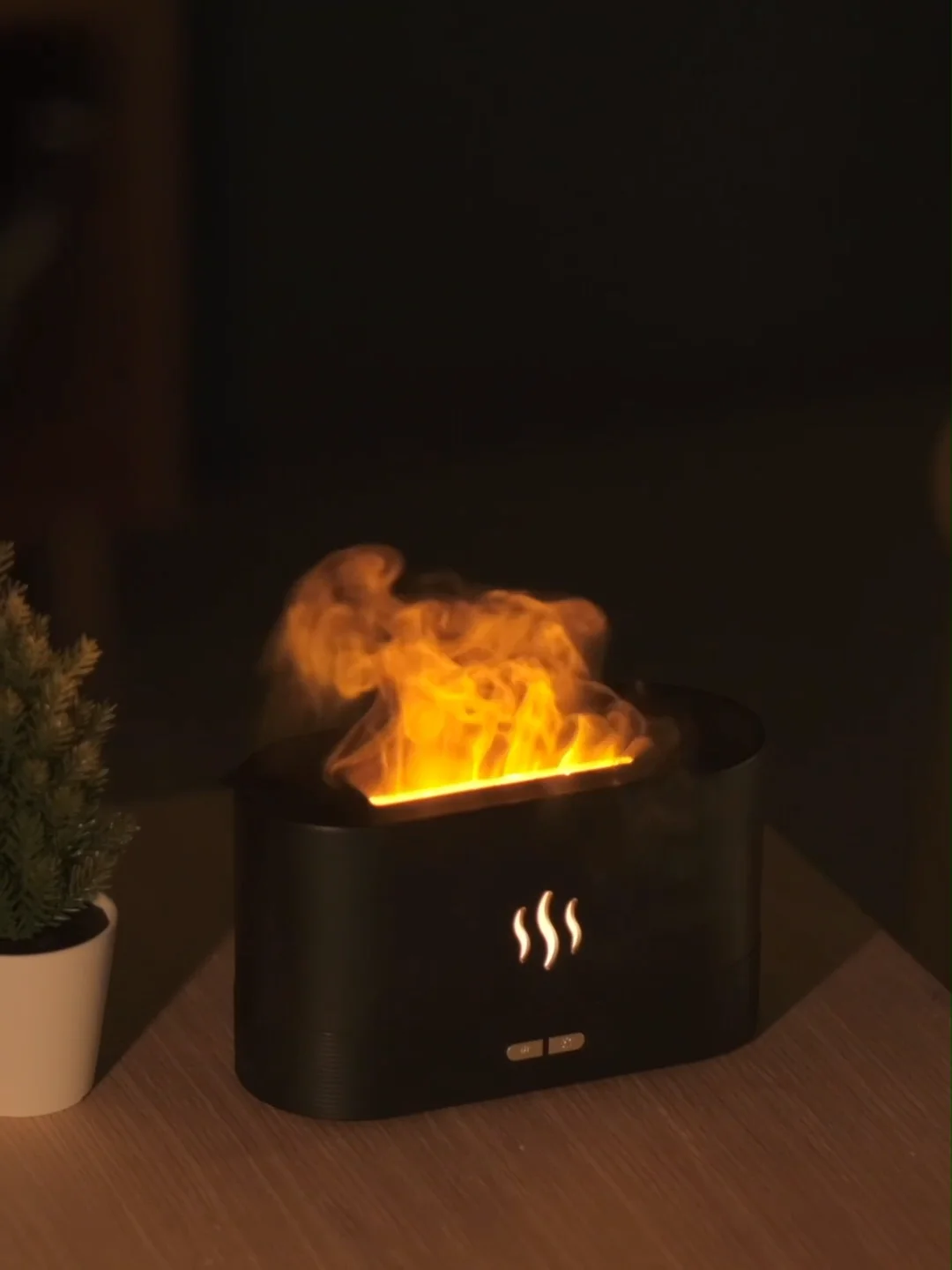 Personal 3d Flame Effect Aroma Diffuser Air Ultrasonic Fire Humidifier