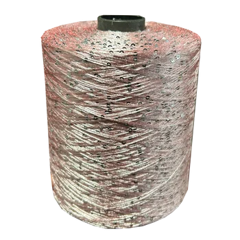 Silver sequins - High strength and toughness special custom sequin yarn made of pink polyester