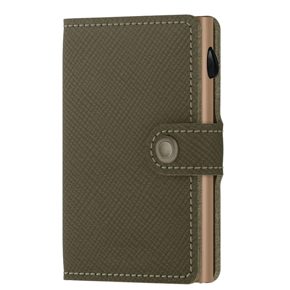 Custom High Quality Men Wallet Bifold Wallets For Men With Aluminum