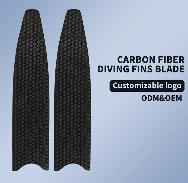 Hofi Oem Logo Light Weight Carbon Fiber Diving Fins Long Blade Carbon