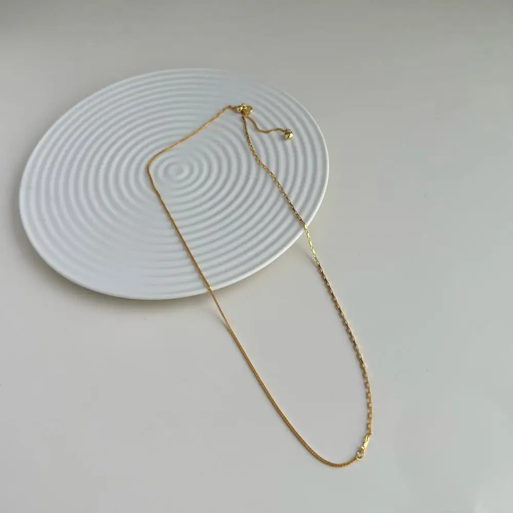 KAKODIY luxury 18K gold plated elegant fashionable 925 sterling silver simple chain Jewelry for Women necklace detail 2