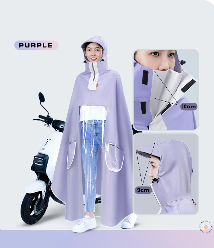 Waterproof Travel Fashion Appearance Motorcycle rain coat Customized Waterproof raincoat details