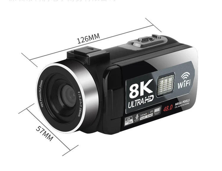 8k Digital Video Camera With Night Vision & 16x Optical Zoom For