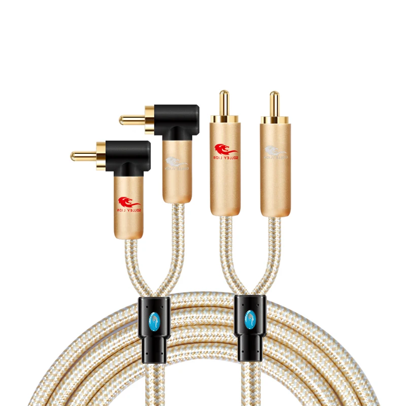 
Новый аудиокабель RCA 2RCA к 2 RCA штекер-штекер позолоченный аудиокабель 1 м 2 м для домашнего кинотеатра DVD ТВ усилитель CD Soundbox 