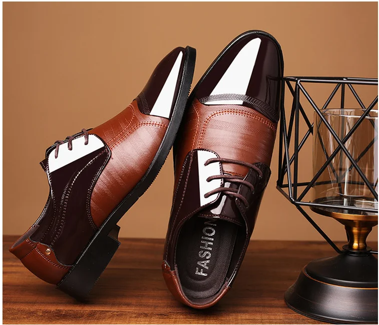 Hot Sale Factory Business Oxford Dress Shoes for Men Plus Size 48 PU  Leather Formal Men Wedding Shoes