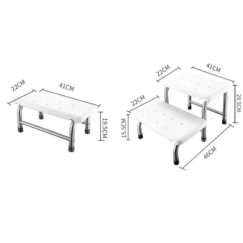 High Quality Single Double Layer Stainless Steel Portable Patient Surgical Medical Hospital Foot Step Stair Stool