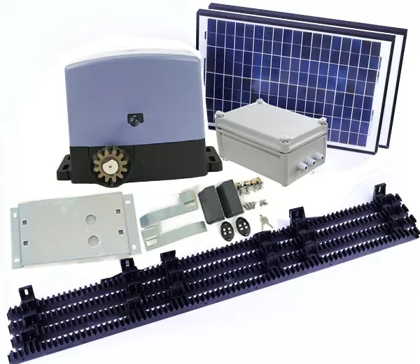 Solar System Dc Motor 500KG Automatic Gate Opener Sliding With Solar Panels/Racks