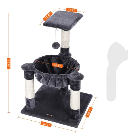 Cat Tree with Playing Toy Cats Perch for Sale Suit for Mini Kittens Durable Kitty Climbing Tree Sisal Cat tower