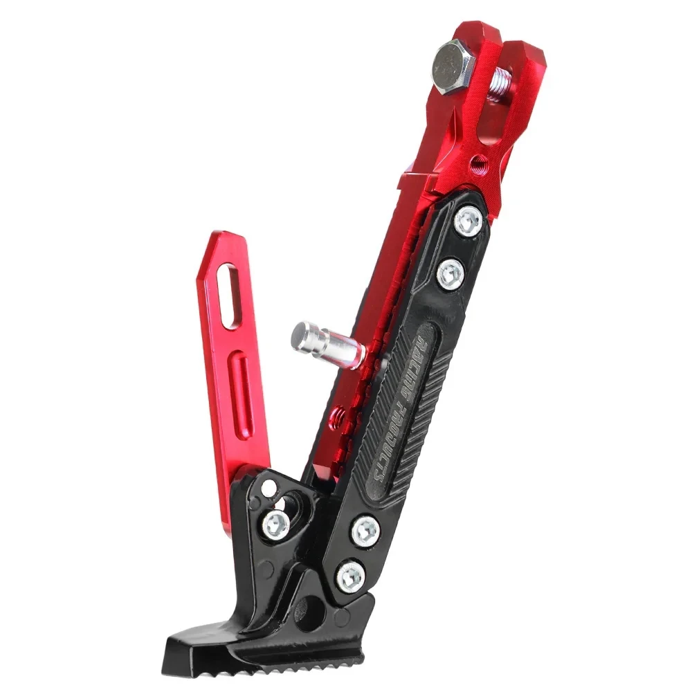 Motorcycle CNC Foot Side Stand for Electric Motorbike Motorcycle Accessories Kick Stand Parking Bracket Adjustable Kickstand