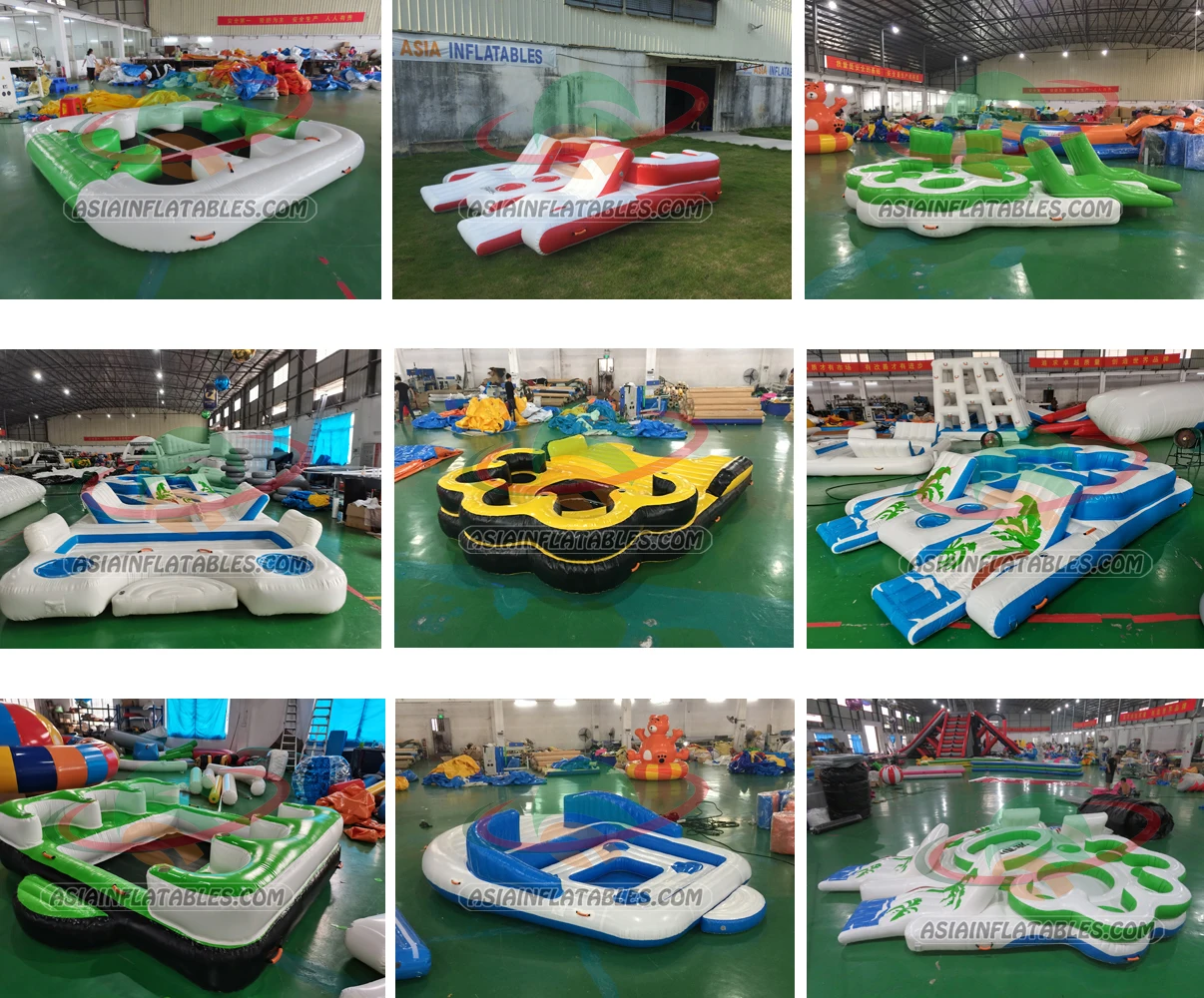 Customized Inflatable Floating Island,Floating Oasis Water Toys For ...