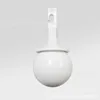 White spherical rotating head