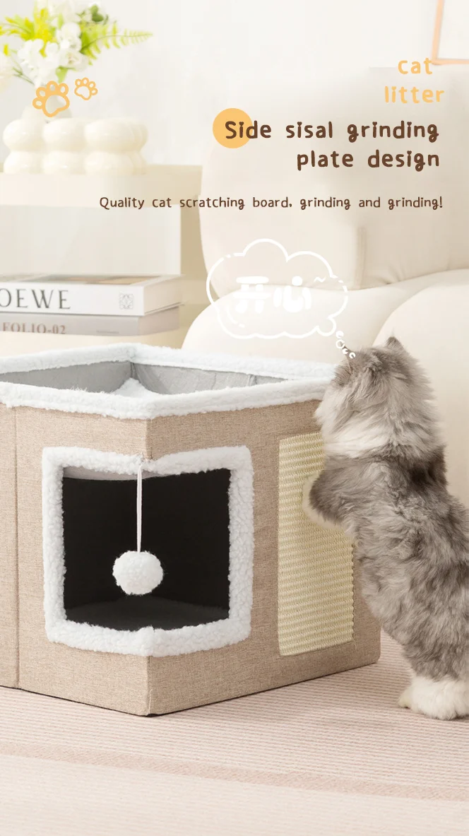 Multi-Level Washable Cat Wigwam Lounge Pet Bed for Cats and Small Pets Cat House Cat Playhouse Pet Cat House supplier