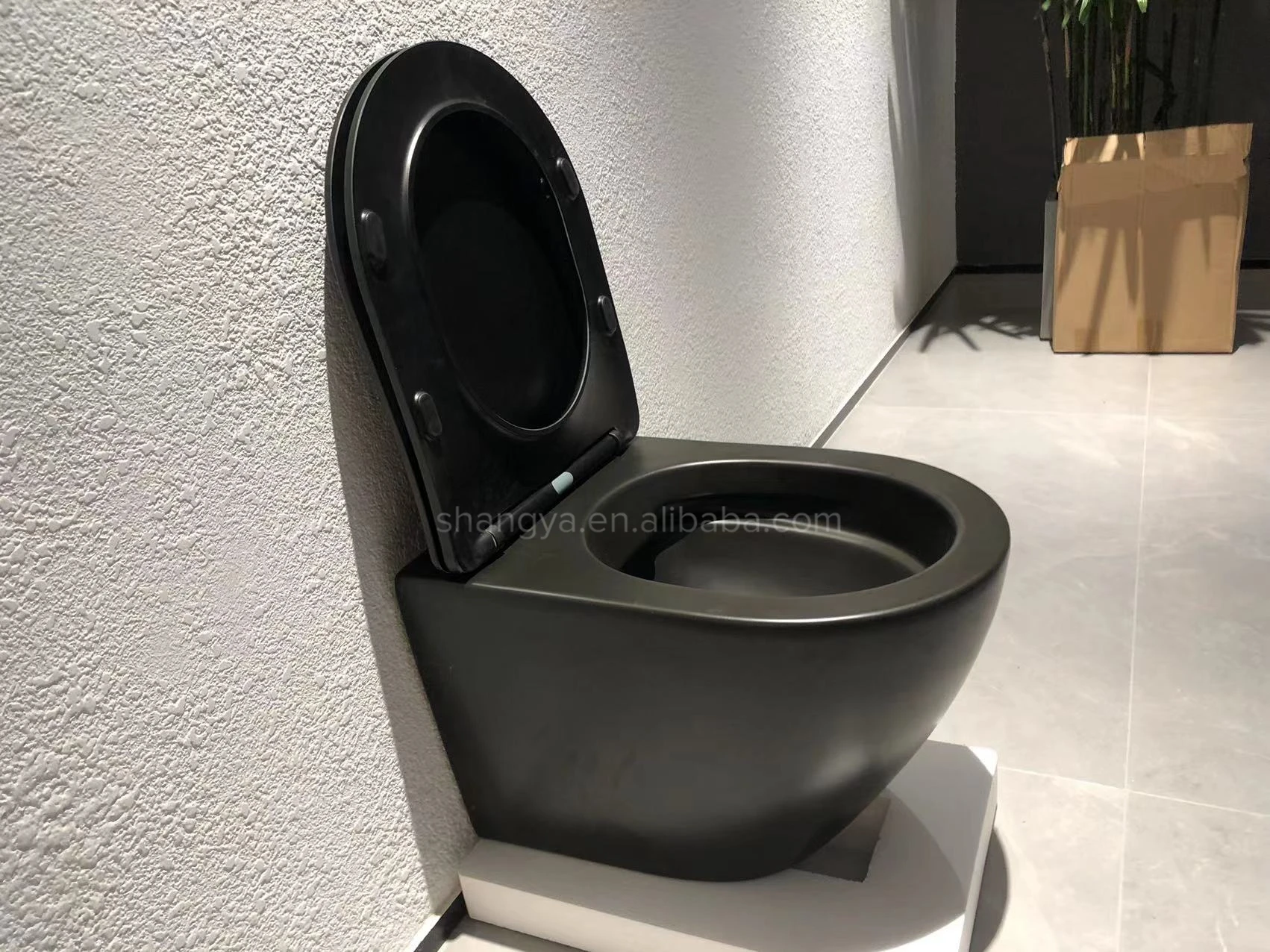 European matt color modern sanitary ware suspendu wc rimless wall mounted toilet bowl grey black ceramic wall hung toilet manufacture