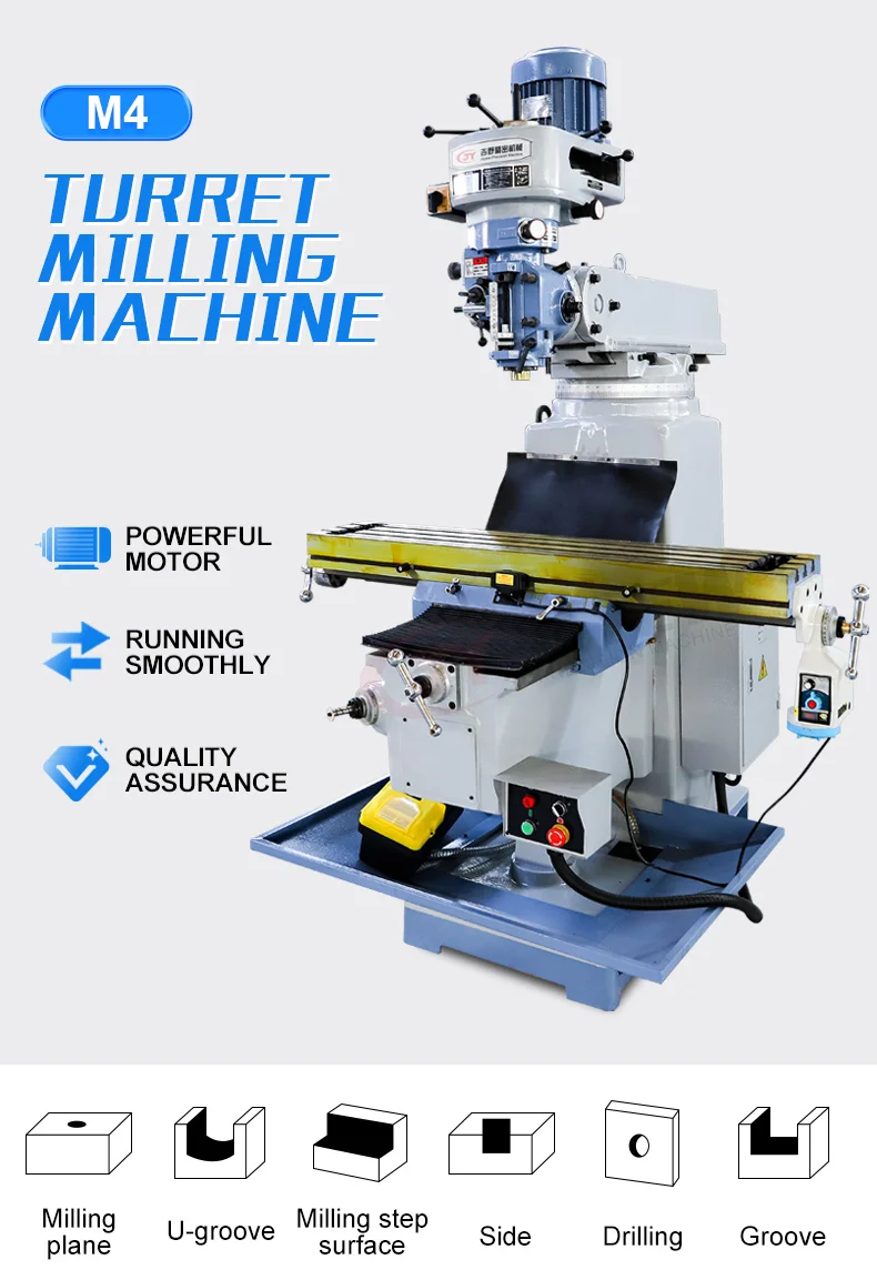Taiwan Turret Head 5h Turret Milling Machine Vertical Turret Milling