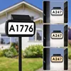 black Design 2: wall and spike solar number light
