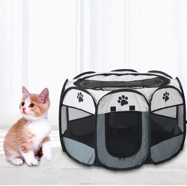 Travel Outdoor Indoor Playpen Pets Portable Foldable Removable Pet Fence Cat Dog Playpen supplier