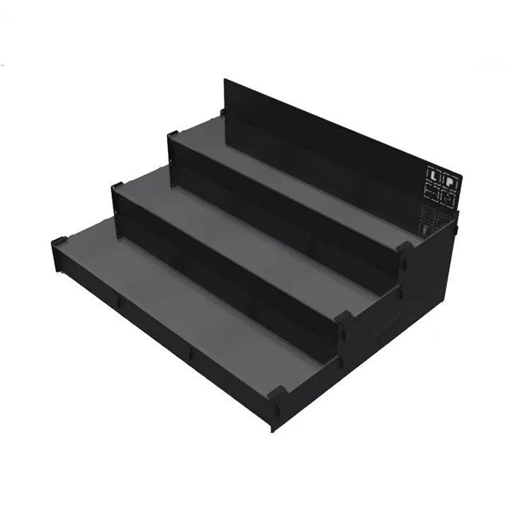 Set 3 Espositori In Acrilico A Forma Di T, Altezza 13 Cm, Per Orecchini E Piccoli Gioielli, Nero - 4