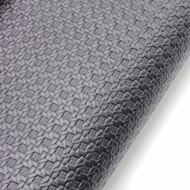 Woven PVC Synthetic Leather Fabric with 0.9mm Thickness and 140cm Width for Handbags and Furniture