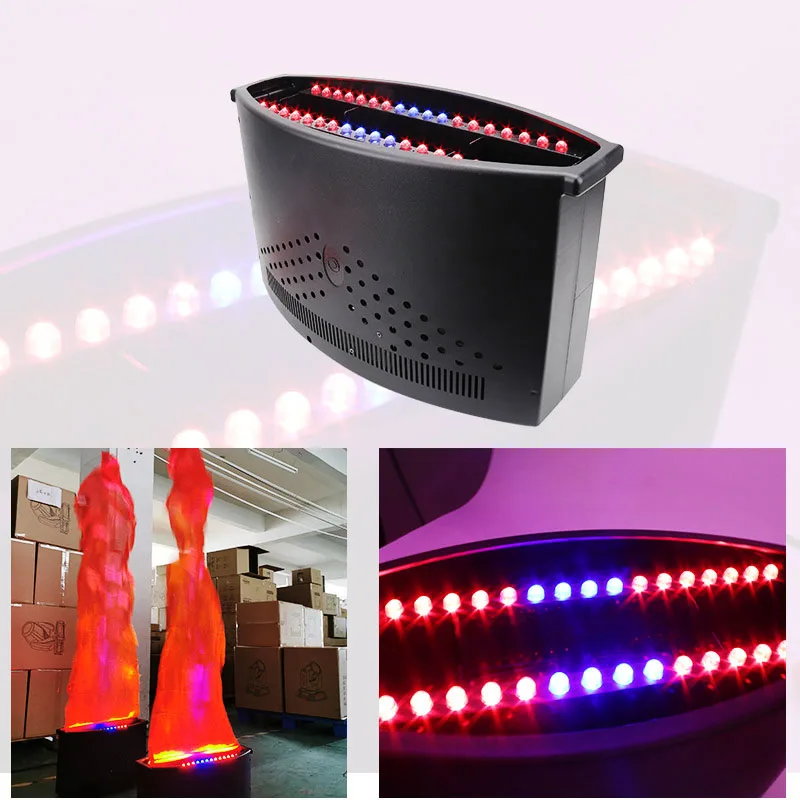 Seidenstoff-Flammeneffektmaschine mit LED-Beleuchtung fr DJ-Bhnen, Disco  und Feiertage, Doppelgeblse, 1,5m, Rot, Elektrisch, Knstlicher  Flammeneffekt