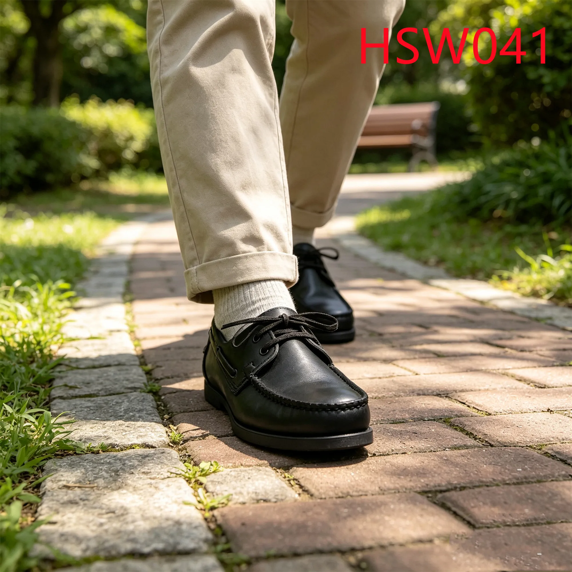 HY,Beach Strolling Full Natural Cow Leather Dirty Resistant Boat Shoes All-day comfort Handmade Anti-odor Loafer Shoes HSW041