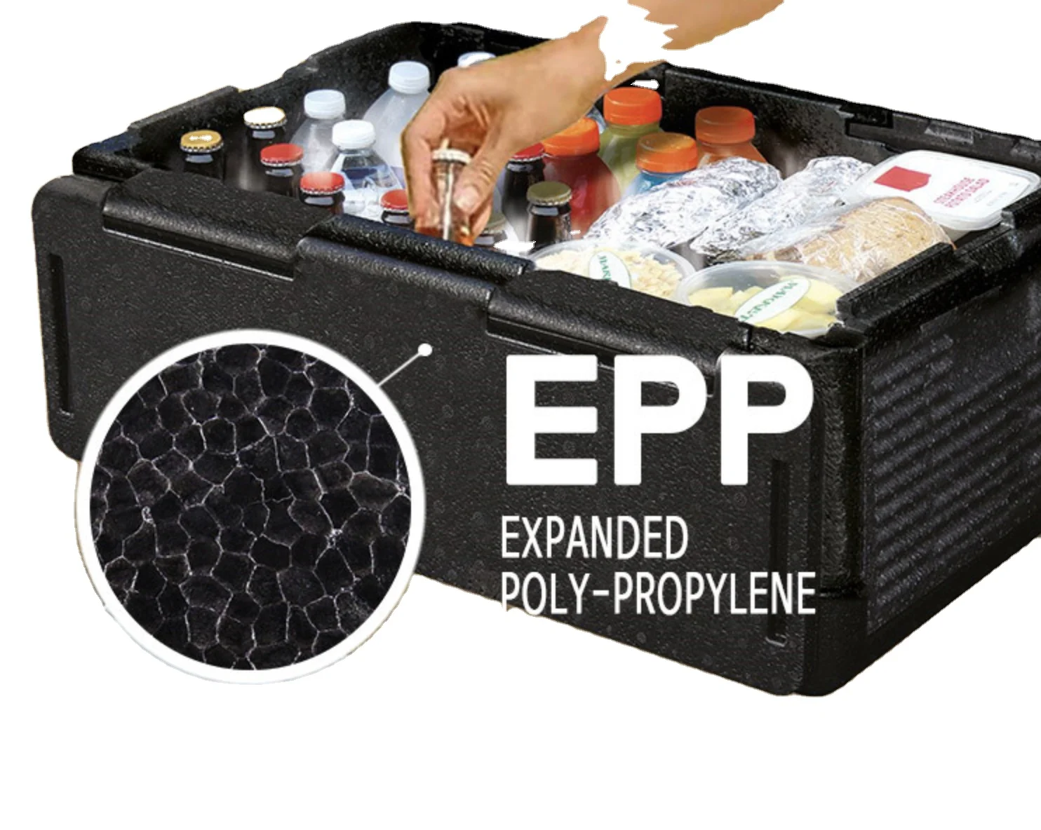 Hs Foldable Flip Insulated Epp Foam Cooler Box Chest Styrofoam Shipping