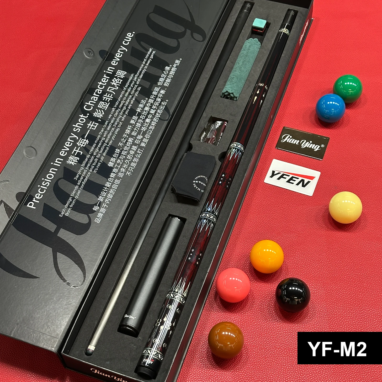 YFEN 18-20oz 3/8-9 YF-M1-4 Radial Pin Joint Phenolic Pool Cue