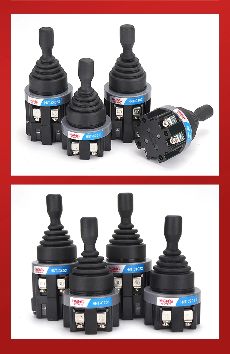 30mm Spring Return Monolever Joystick Switch Self Latching Momentary 4