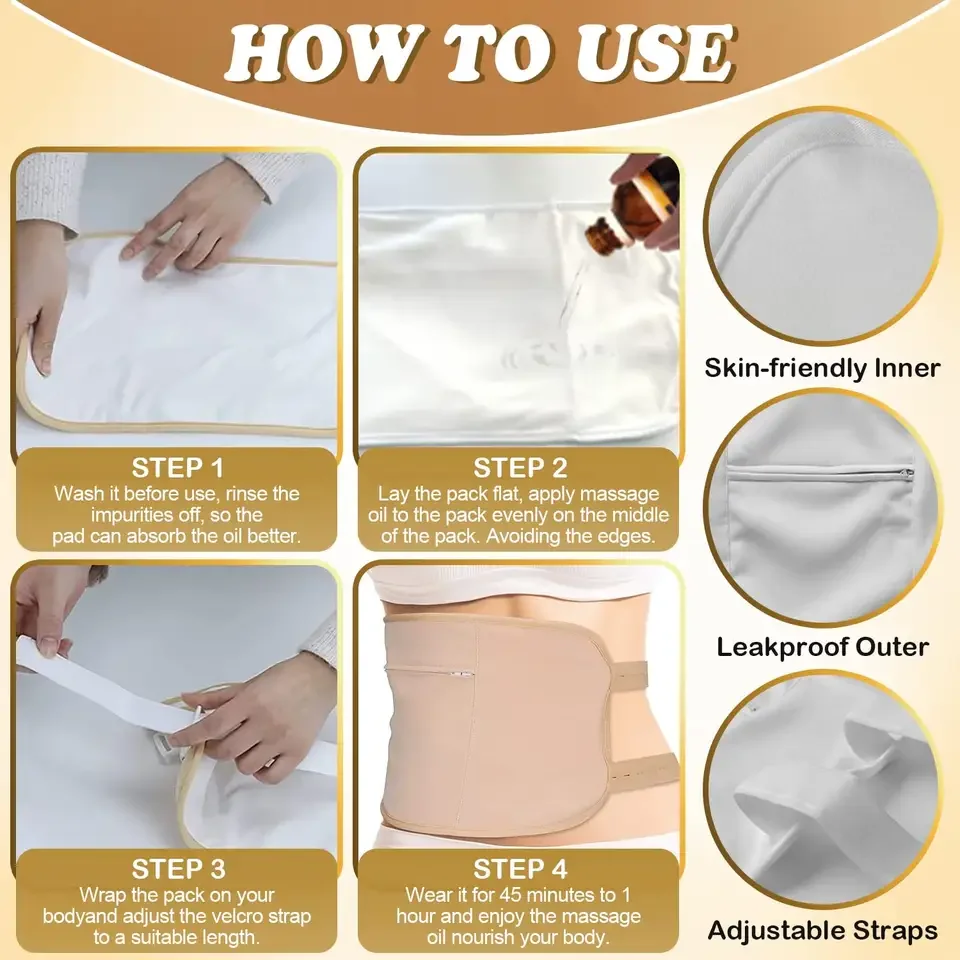 Popular Reusable Castor Oil Self Conditioning Aid For Liver Abdomen