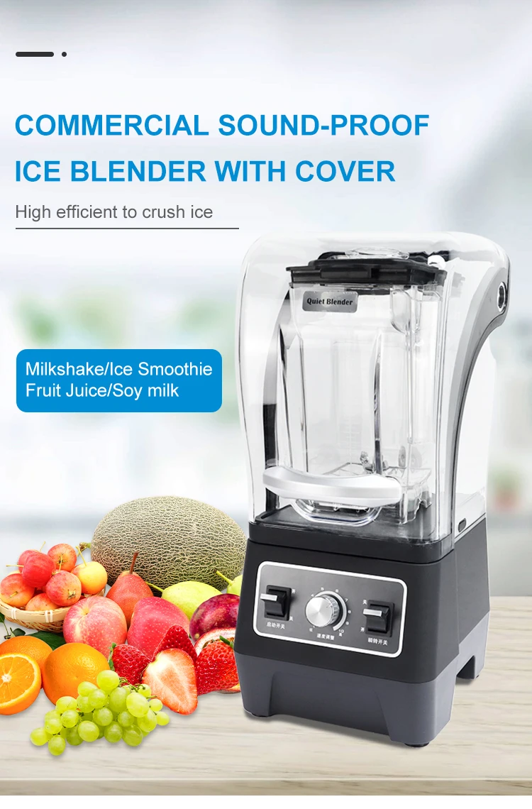 Heavy Duty Commercial Blender With Sound Cover High Quality Professional Electric  Food Mixer Blender details