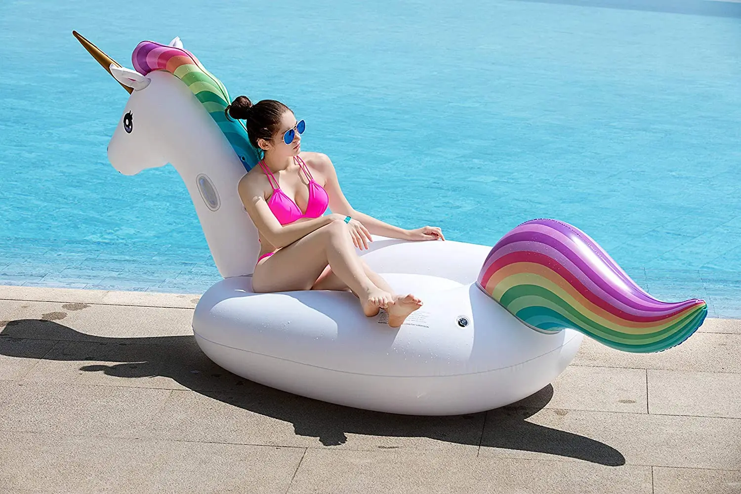 Inflable Unicorn Float Big Rideable Blow up Summer Beach Swimming Pool Party Lounge Raft Decorations Toys