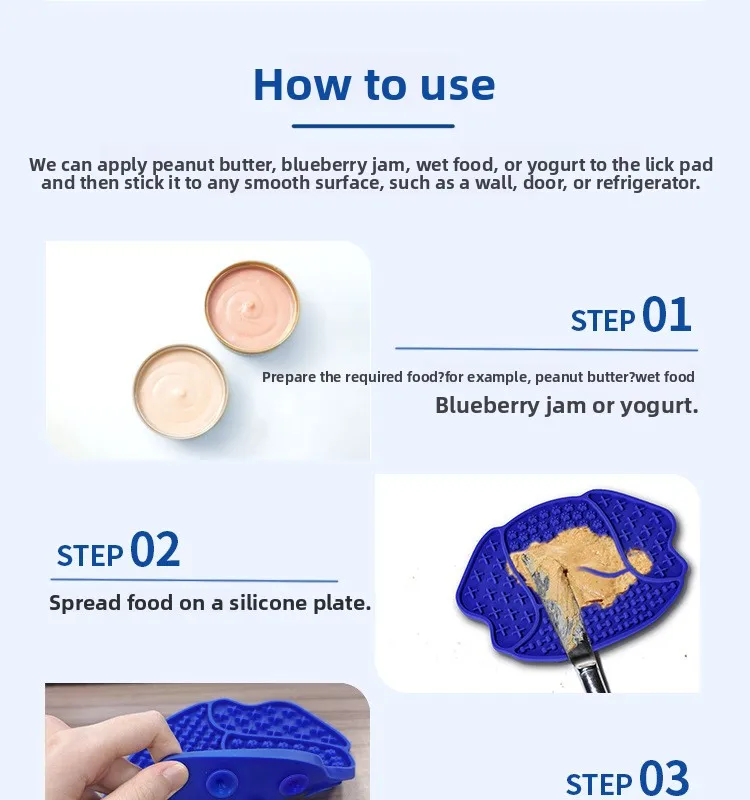 Dog Slow Food Bowl Pet Licking Mat & Silicone Toy for Puppy Cat Feeders Premium Quality Pet Bowls & Food Plate manufacture