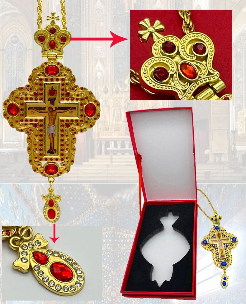 New Orthodox Priest Cross Pectoral Cross Necklace For Priests Church