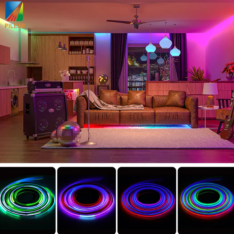 WS2811 Pixel COB LED Strip FOB Light Tape RGB 5M 12V SM16703 / 1903 IC 216leds/m Addressable Programmable Dream Color Digital