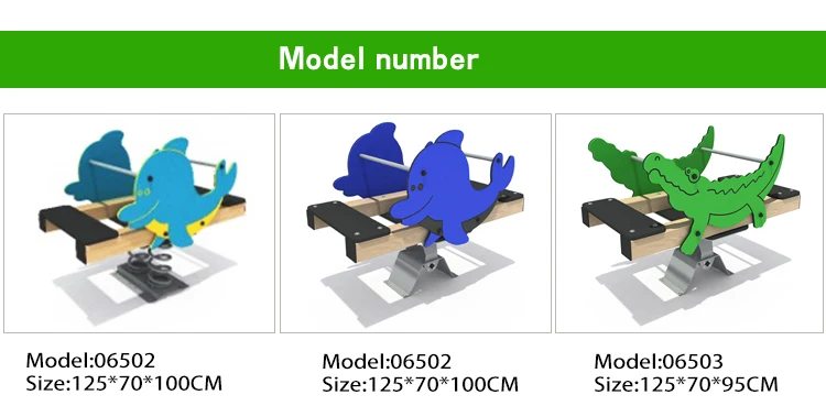 Funny Amusement Park Colorful Animal Style Crocodile Kids Seesaw Balance Seesaw Kids for Garden