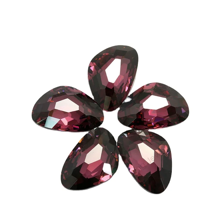 Flat Back Faceted Round Multi Color Cubic Zirconia Jem Stones