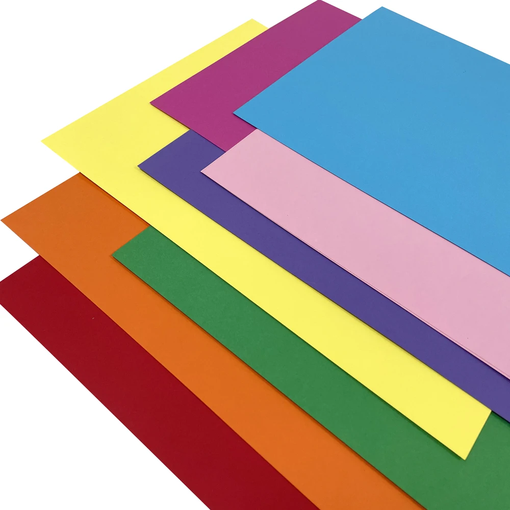 Китай Высококачественная цветная Бристольская бумага и картон для папки офиса использует темный цвет пастельный деревянная целлюлоза Крафтовая