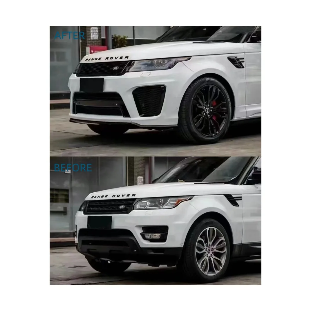 Front Lower Skid Plate / Bumper Board Cover For Range Rover Sport 2014-2017 – Gloss Black – BFO