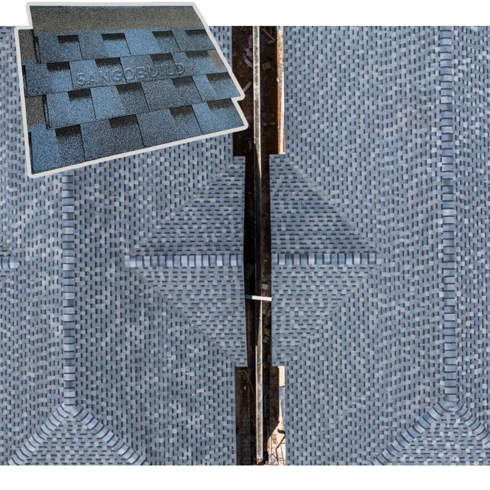 Easy Installation Asphalt Roof Tiles Customized Color Building Materials Fiberglass Asphalt Roofing Shingles for Villa House