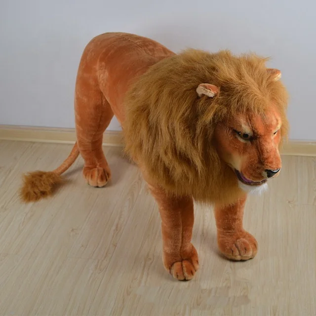 Giant Realistic Plush Brown Leopard Lifesize Plush Standing Brown Leopard Stuffed Toy
