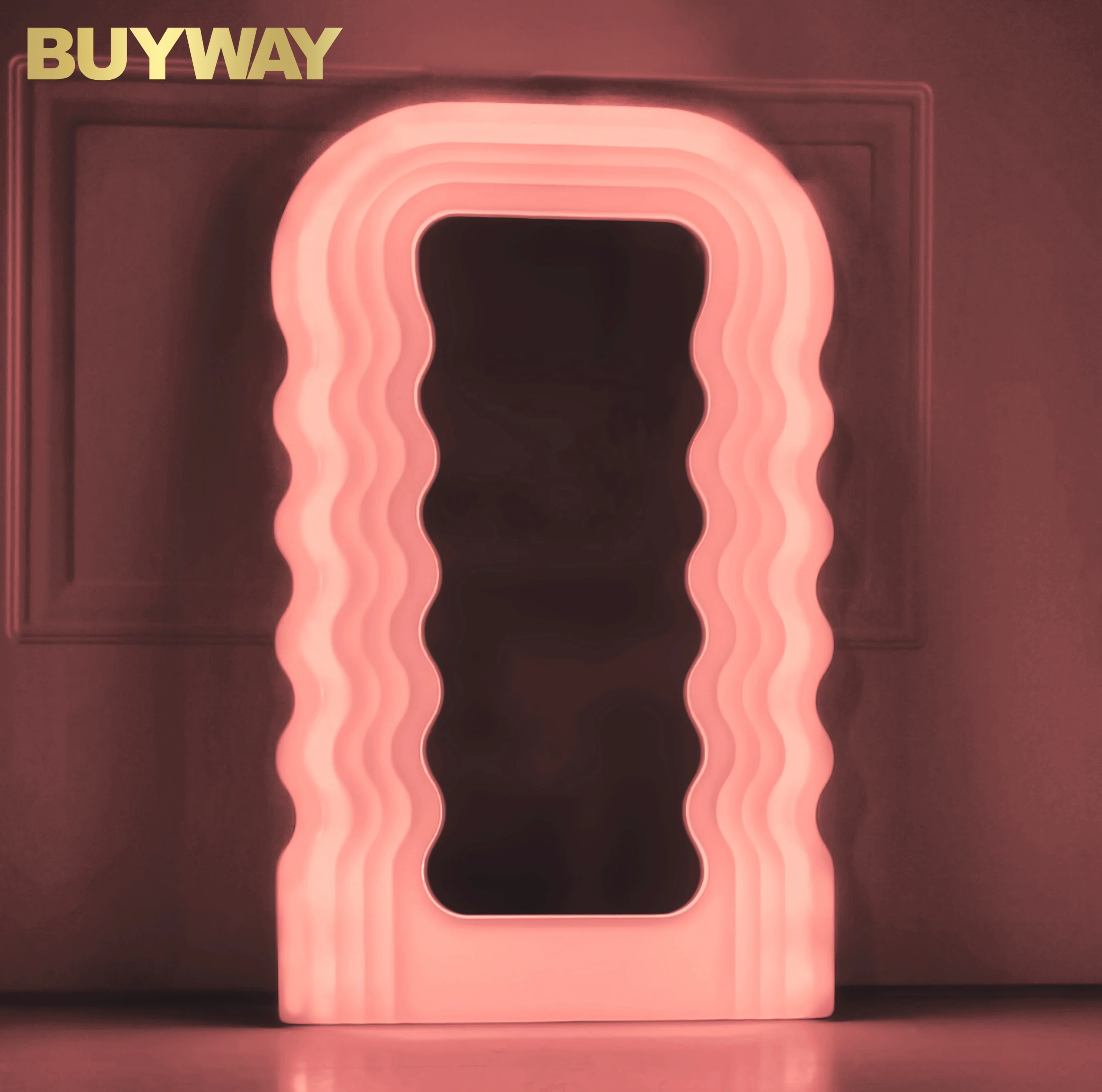 Tik Tok Large Size Neon Pink Luminous Ultrafragola Led Light Up Mirrors