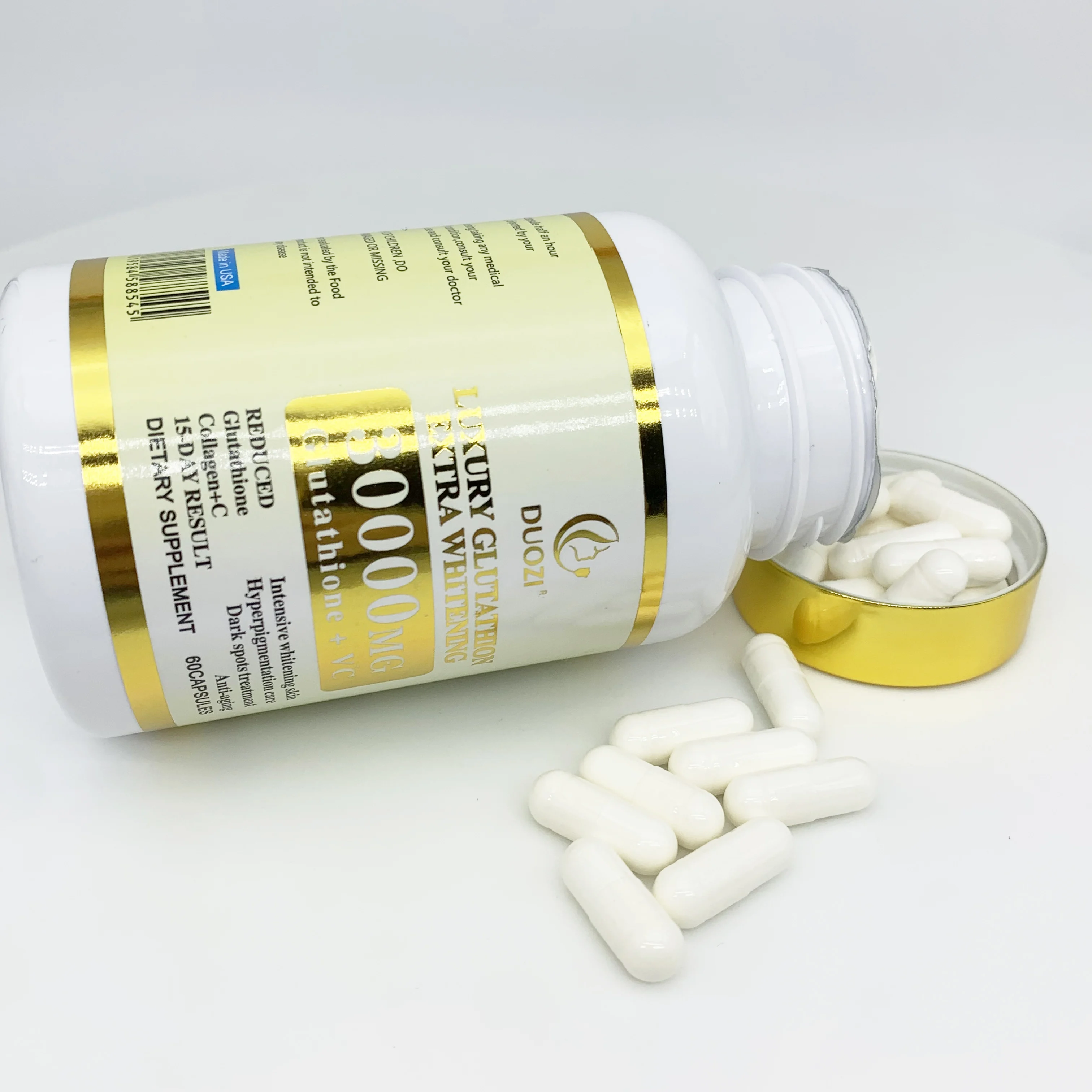 can glutathione lighten dark lips OEM Luxury Glutathione 30000mg Marine Collagen Capsules Skin Whitening &  Brightening for Adults Not for Pregnant Women