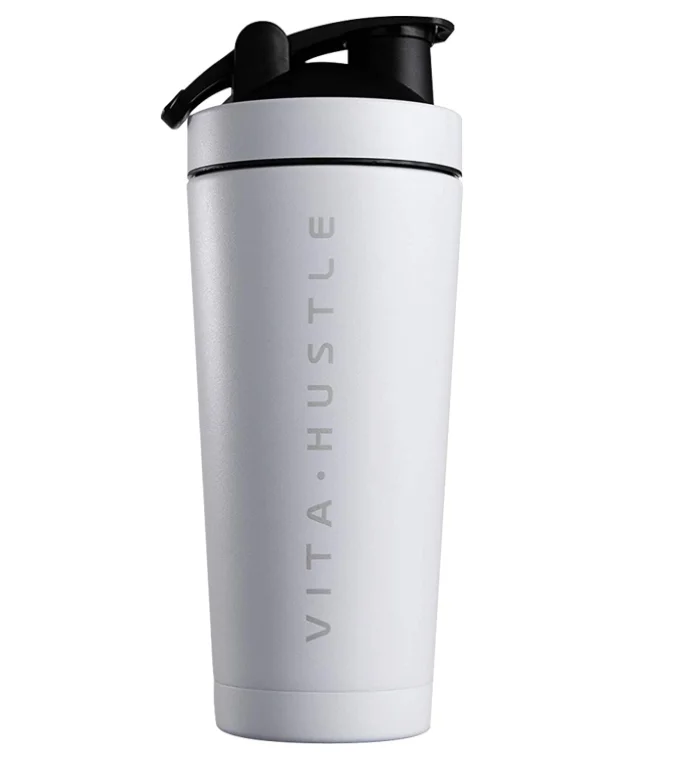 VitaHustle Stainless Shaker Bottle - 20 oz Black