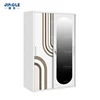 2 sliding door wardrobe with curved mirror