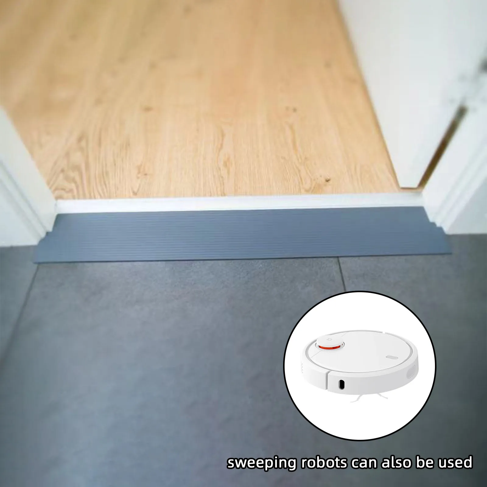 Heavy Duty Wheelchair Ramp Non-Slip Gray Native Rubber Power Handicap Ramp for Door manufacture