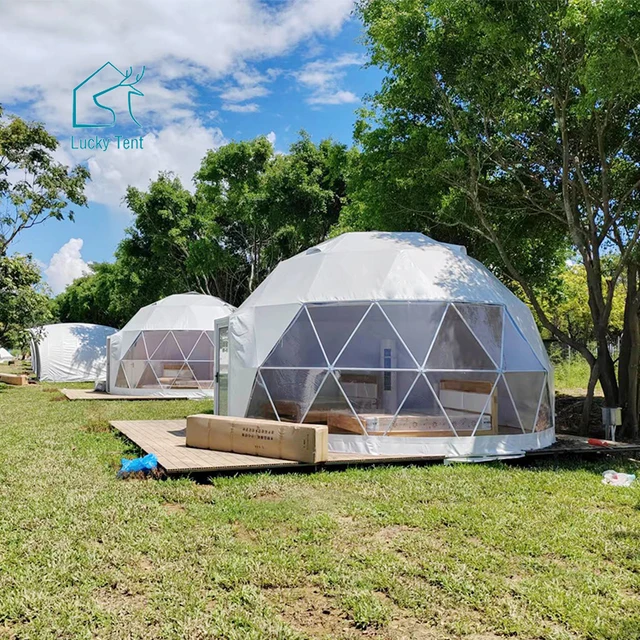 Mexico Prefab Luxury Geodesic House Glamping Igloo Dome Tent for Resort Hotel Family